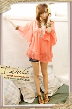 the trend of Bohemian folk style V-neck Chiffon gem