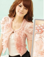 accessories Rose Rose lovers pearl collar short-sleeved jacket