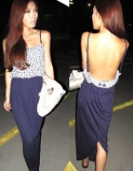 European and American style hemp rope sexy sexy waist strap dress cute wavelet point