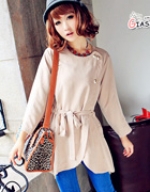 fashionable style personality strap button cardigan