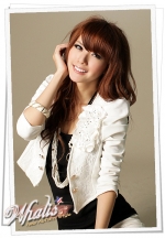 fashion OL girl - left flowers Duo Leisi jacket