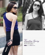 sleeveless dress oblique