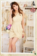 romantic style shoulder chiffon dress style dress