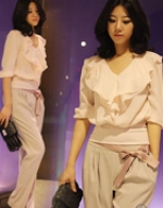 flounced chiffon jacket chiffon shirt ladies temperament