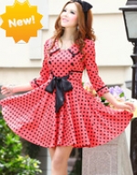 new bow dress lapel