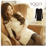 new fashion lace knit dress skirt hollow fence