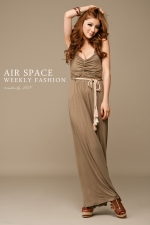 Piece collar wrinkle tether loose pants - belt tether