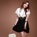 Chiffon One-piece Short Dress