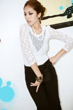 White long lace top