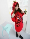 Red Long Dress  Hoodie screen Cartoon