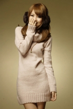 Cotton Woolen One-piece Dress