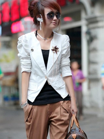 Cotton Jacket (With Corsage)