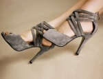 [2011] Europe and South Korea the new limit berserk retro black and gray high heels sandle