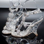 MIUMIU MIUMIU princess diamond crystal sandals, shoes, sandals, wedge shoes, wedding shoes