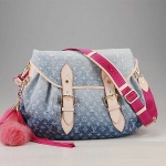 Winter 2011 new Korean female fox tail bag denim gradient Check wild Shoulder Messenger Handbag