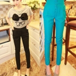 Fall 2011 new European and American style single-breasted placket pants waist