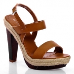 QILISI 2012 elegant flax and water table high with thick sandals