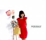 complex Guluo Li Jingjing! Princess folding buckle sleeve dress