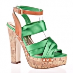 QILISI 2012 Spring Satin ladies waterproof high-heeled sandals