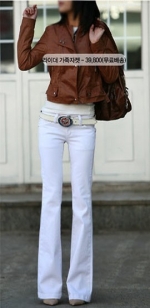 Hot new autumn and winter cultivation 包邮 Weila OL thin white black jeans pants casual pants