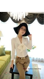 butterfly collar hanging open body super temperament Slim T four-color