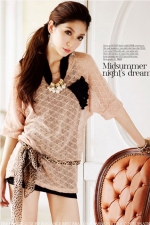 Mixed spinning Knitted Top