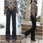 Explosive version of the classic models -766 winter comfort in the waist thick quilted warmth does not stick straight long gray trousers