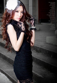 Elegance slim lace Long dress